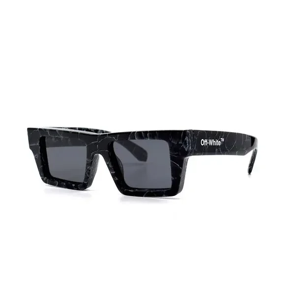 NEW! OFF-WHITE OER1017 1107 BLACK MARBLE GREY AUTHENTIC SUNGLASSES - Picture 3 of 12
